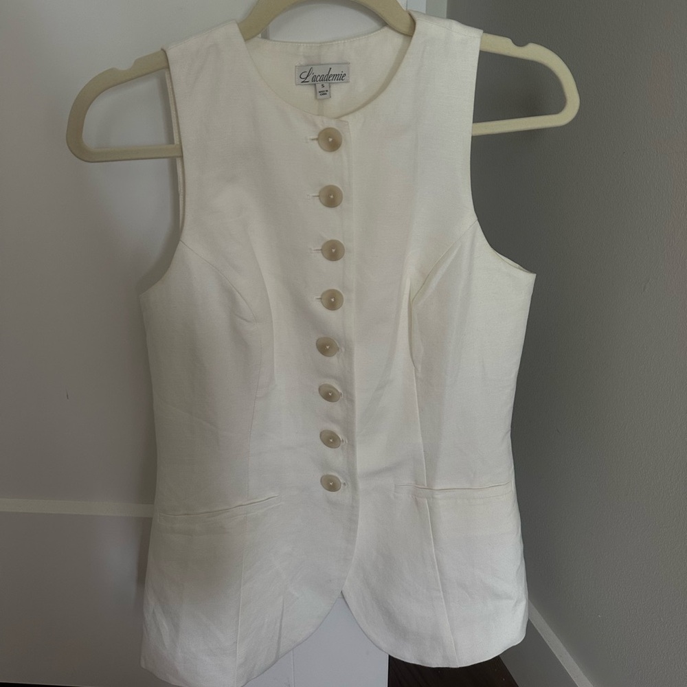 L'Academie Cream Mini Dress